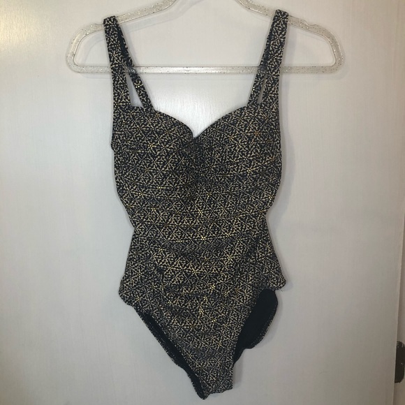 Nip Tuck Swim Nautical Foil Adjustable Strap One Piece - Picture 4 of 14